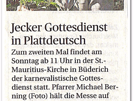 Jecker Gottesdienst in Plattdeutsch